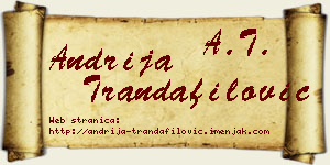 Andrija Trandafilović vizit kartica